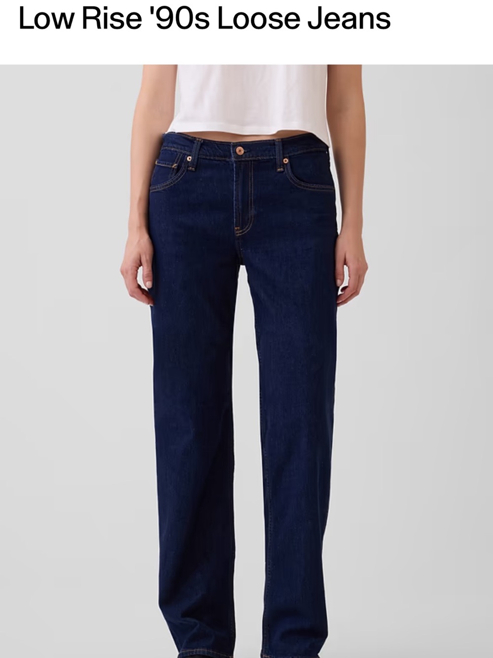 GAP - Low Rise '90s Loose Jeans Dark Blue Indigo